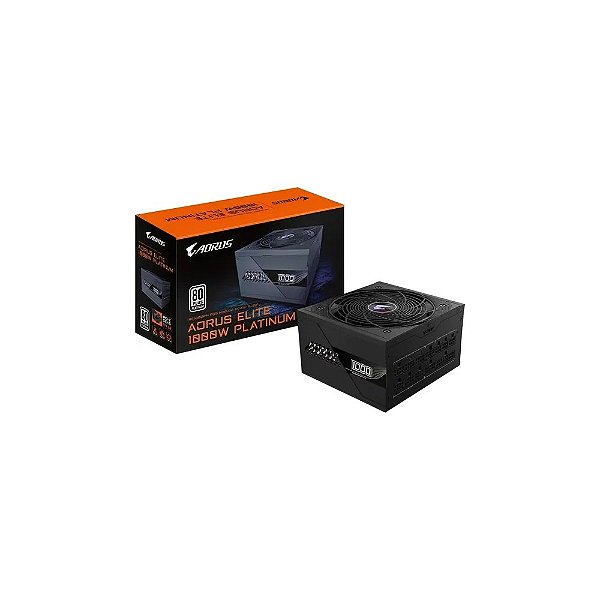 Fonte de Alimentação Gigabyte GP-AE1000PM PG5 1000 W 80 Plus Platinum Totalmente Modular - Preto