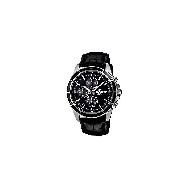 Relógio Casio Edifice Standard Chronograph EFR-526L-1AVUDF Analógico Masculino - Preto / Couro Preto
