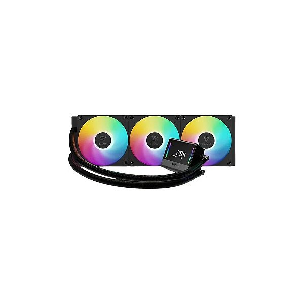 Cooler Líquido Gamdias Chione E4-360 V2 Argb 360 MM com Tela Digital para CPU - Preto