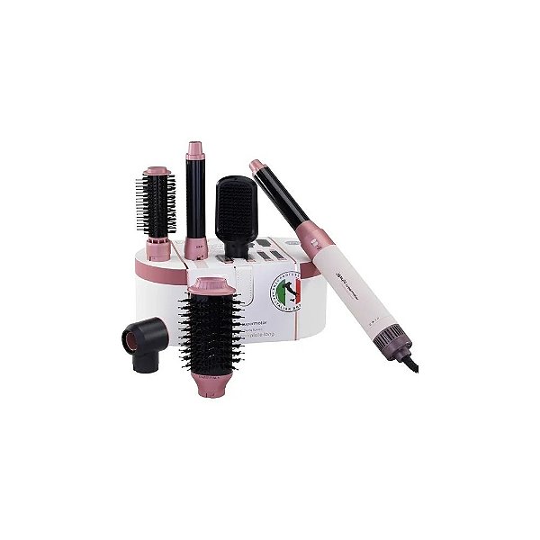 Kit Modelador de Cabelo Enzo Professional EN-4133-4 6 Em 1 1500 W 220V - Branco