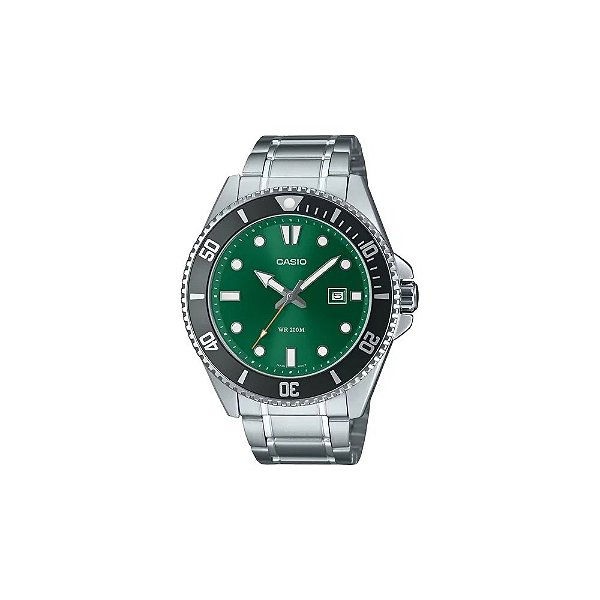 Relógio Casio MDV-107D-3A2VDF Analógico Masculino - Prata/Verde
