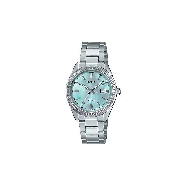 Relógio Casio LTP-1302DS-2AVDF Analógico Feminino - Prata/Azul Gelo