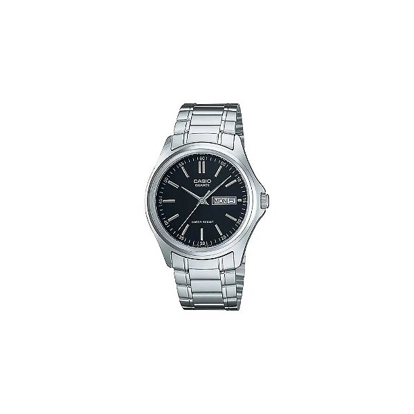 Relógio Casio MTP-1239D-1ADF Analógico Masculino - Prata/Preto