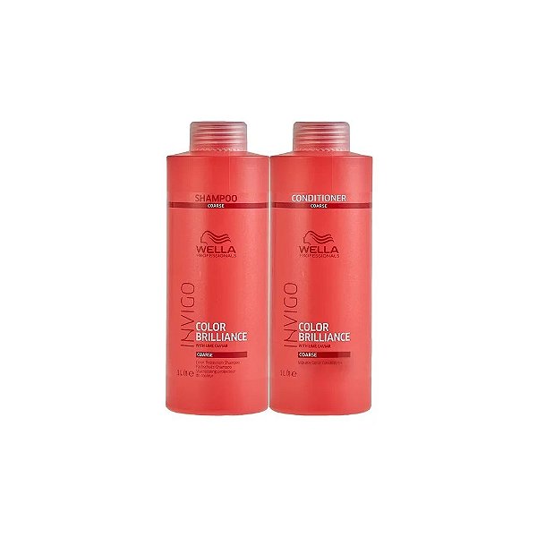 Kit Wella Invigo Brilliance Shampoo Grossos 1L + Condicionador 1L