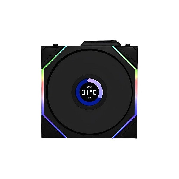Ventilador Lian Li Uni Fan TL LCD Wireless Reverse 120 MM PWM - Preto