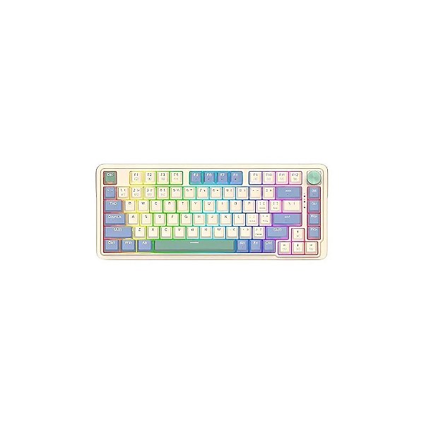 Teclado Mecânico Sem Fio Redragon Ucal K673CPG RGB Pro - Branco