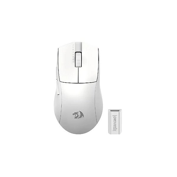 Mouse Gamer Redragon King M916W-Pro 4K Sem Fio Branco