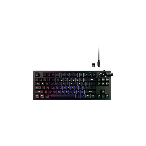 Teclado Mecânico Magnético (Efeito Hall) Gamdias RGB 75% Sem Fio Preto
