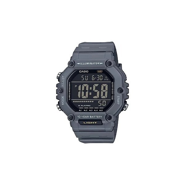 Relógio Casio Illuminator AE-1600H-8BVDF Digital Masculino - Cinza
