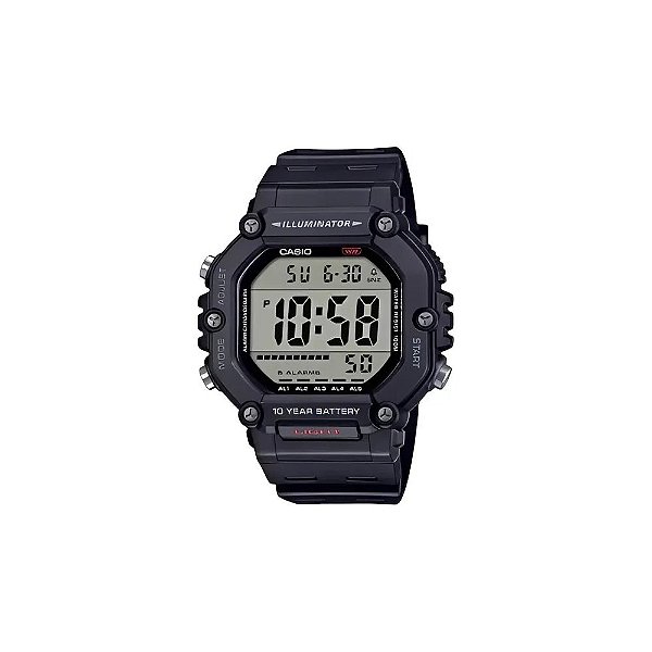 Relógio Casio Illuminator AE-1600H-1AVDF Digital Masculino Preto