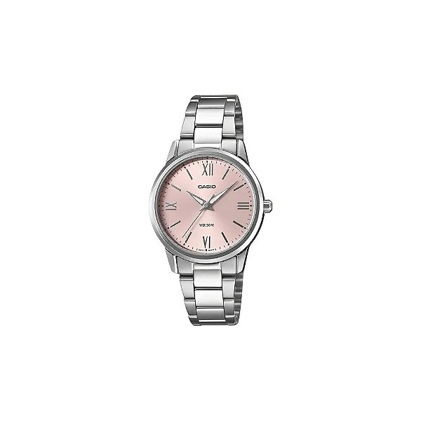 Relógio Casio Vintage LTP-1303DD-4AVDF Analógico Feminino - Prata/Rosa