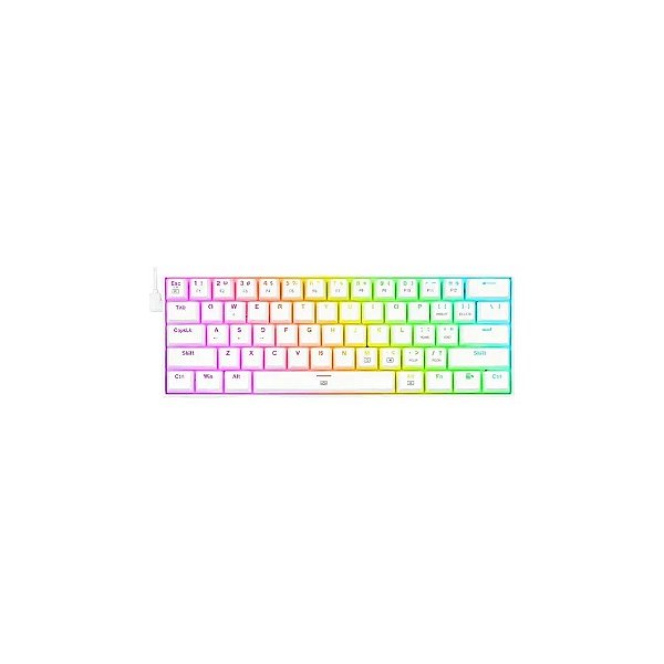 Teclado Gamer Redragon Dragonborn K630 Wireless RGB USB - Branco