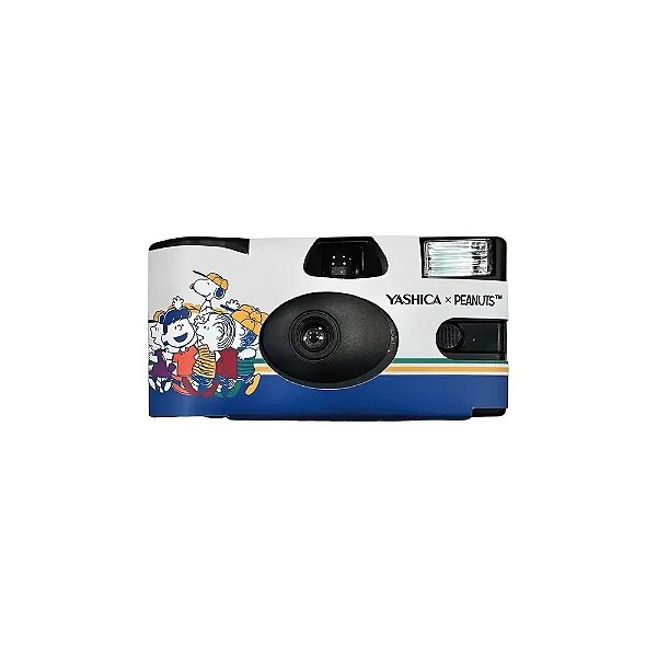 Câmera Yashica X Peanuts Filme Descartável de Uso Único Azul SKY Snoopy Squad