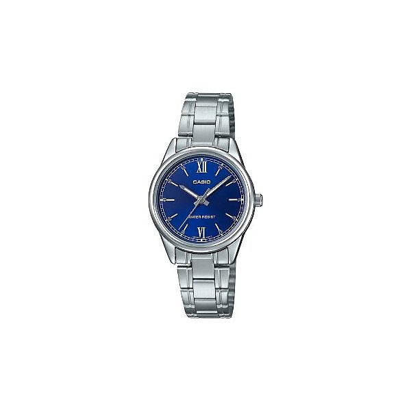 Relógio Casio LTP-V005D-2B2UDF Analógico Feminino - Prata/Azul