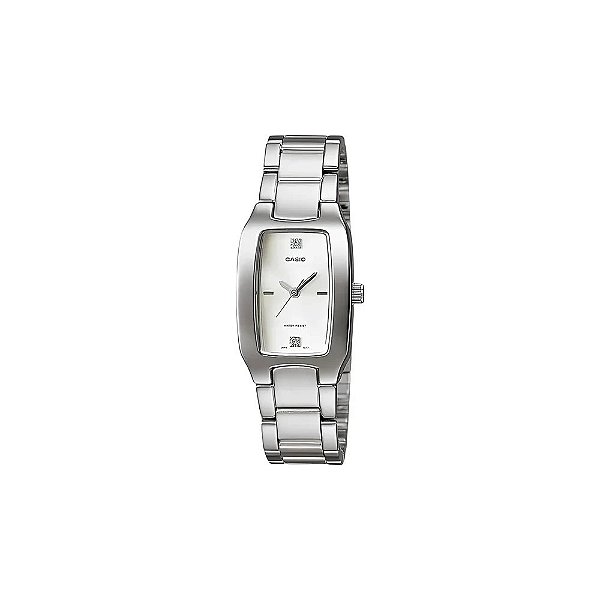 Relógio Casio LTP-1165A-7C2DF Analógico Feminino Prata/Branco