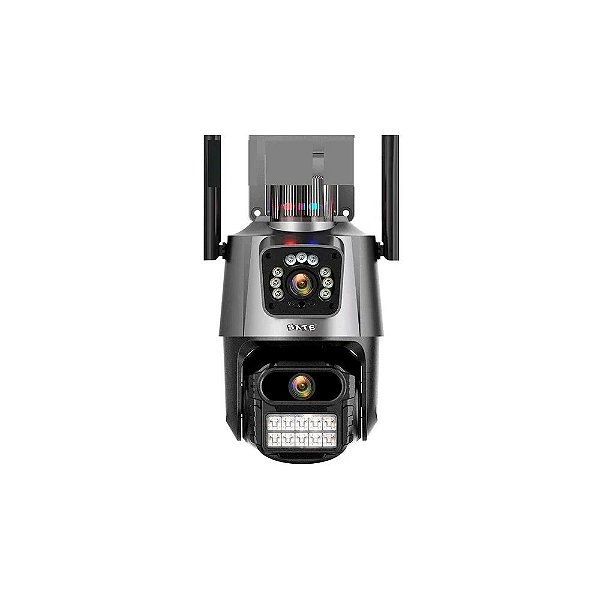Câmera IP Satélite A-CAM009D 2 Câmeras Externas Wi-Fi - Cinza/Preto