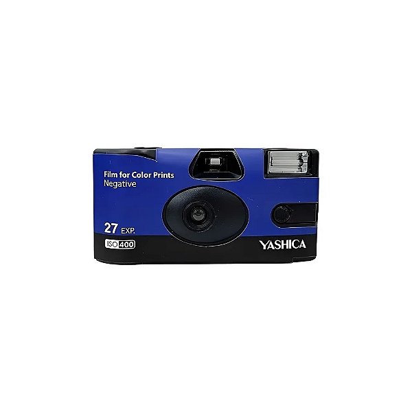 Câmera Yashica Descartável de Filme Único com Flash - 27 Exposições