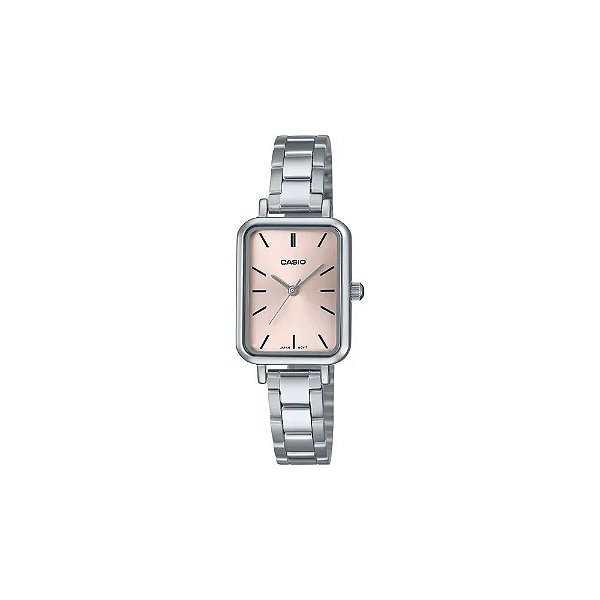 Relógio Casio LTP-V009D-4EUDF Analógico Feminino - Prata/Pêssego