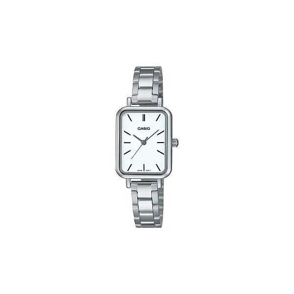 Relógio Casio LTP-V009D-7EUDF Analógico Feminino - Prata/Branco
