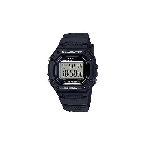 Relógio Casio W-218H-1AVDF Unissex - Preto