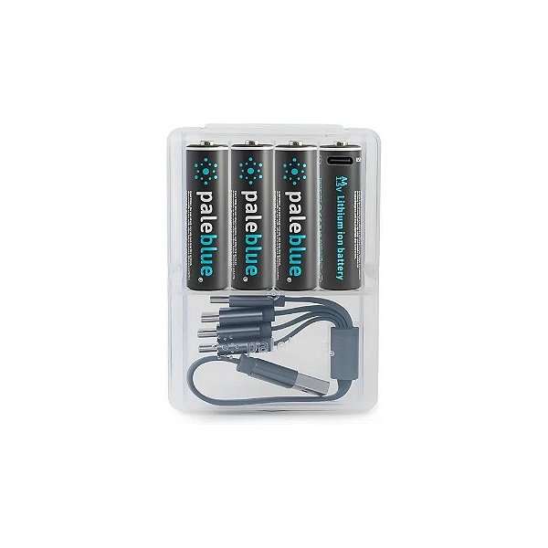 Pilha Recarregável Paleblue AA 1700 Mah USB-C - 4 Unidades