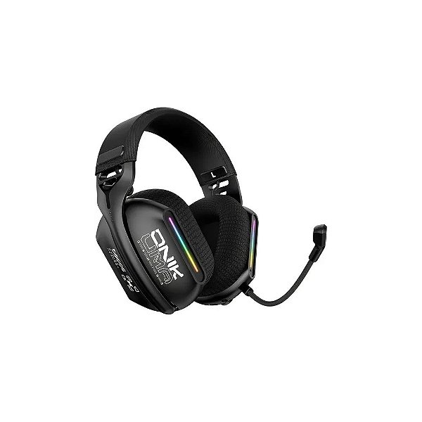 Fone de Ouvido Gamer Onikuma Gaming GT808 RGB Sem Fio - Preto