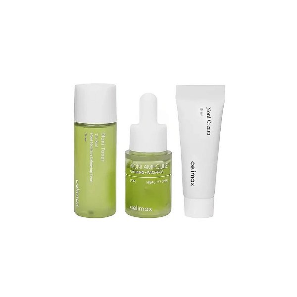 Kit Tônico + Sérum + Creme Facial Celimax The Real Noni Iniciante - 3 Peças