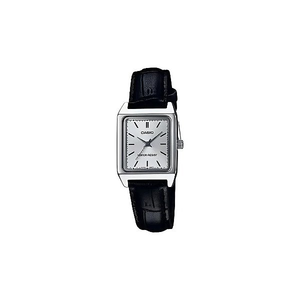 Relógio Casio Vintage LTP-V007L-7E1UDF Analógico Feminino - Prata/Preto