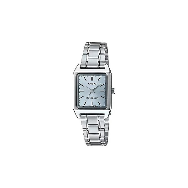 Relógio Casio LTP-V007D-2EUDF Analógico Feminino - Prata/Azul Gelo