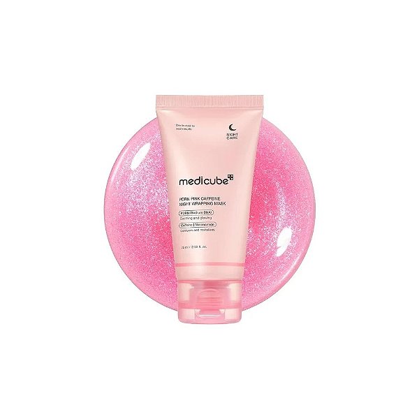 Máscara Facial Noturna Medicube PDRN Pink Caffeine Wrapping - 75ml