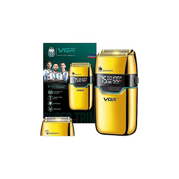 Barbeador VGR Voyager V-350 Recarregável - Dourado