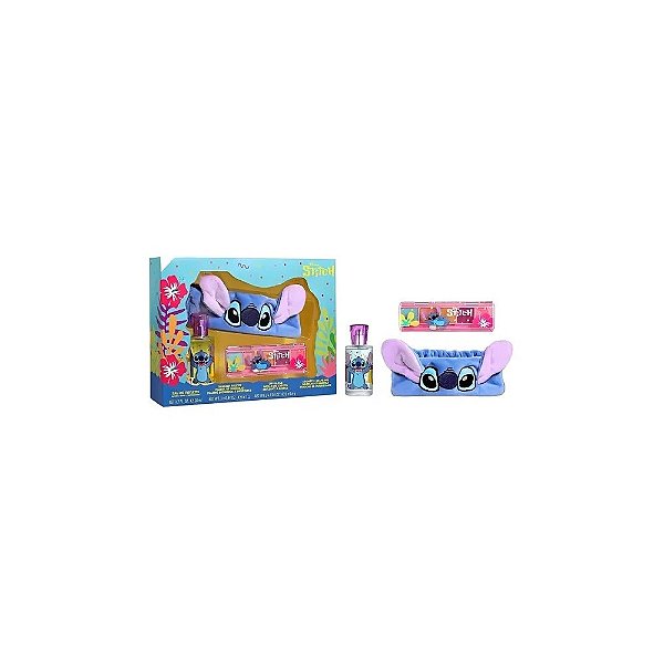 Kit Perfume Infantil Air-Val Disney Stitch Edt 50ML + Paleta de Maquiagem + Tiara