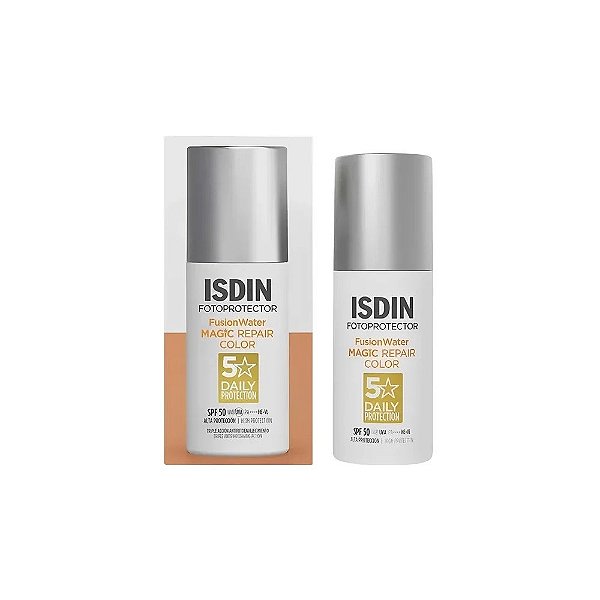 Protetor Solar Facial Isdin Fusion Water Magic Repair Cor FPS 50 - 50ML