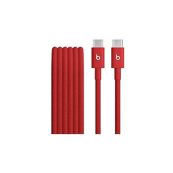 Cabo USB-C para USB-C Beats MDGF4ZM/A - Vermelho Rapid 1,5 Metros