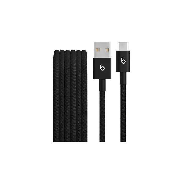 Cabo Beats USB-A para USB-C Trançado - Preto 1.5 Metros