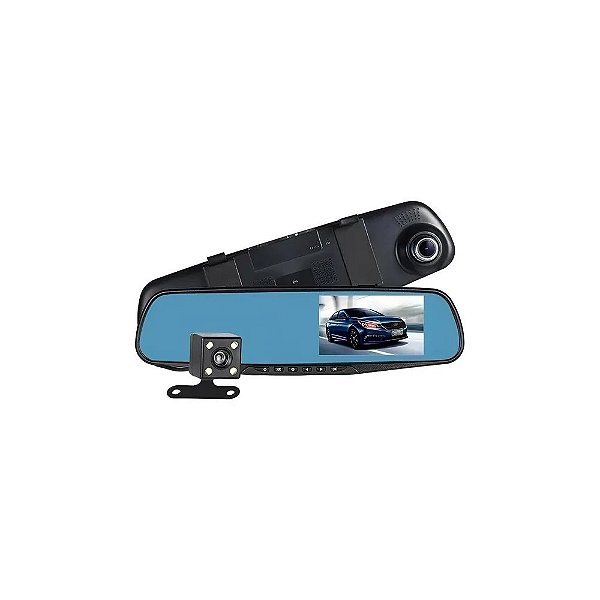 Câmera para Carro Satellite A-DVR054 com Tela - Preto