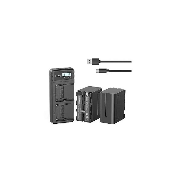 Kit de Bateria e Carregador Smallrig 3823 NP-F970 7800MAH