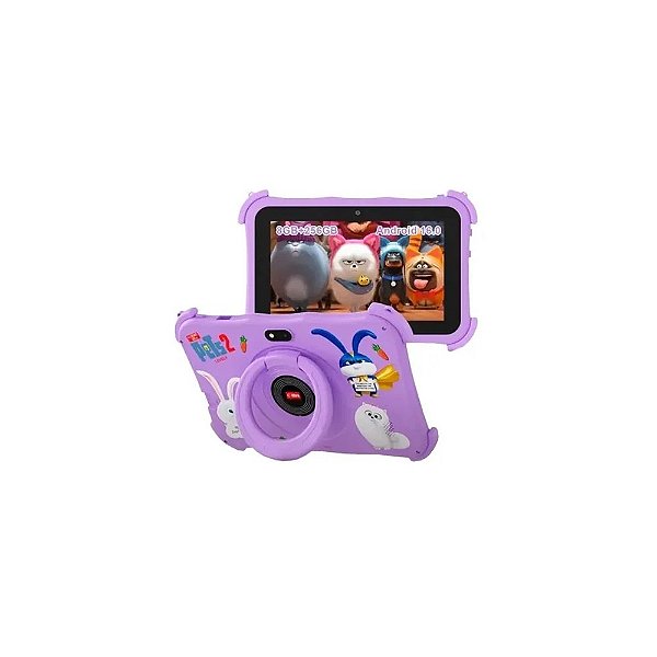 Tablet Infantil C Idea CM89 Kids 256GB / 8GB de RAM / Tela 7"/ Wi-Fi / Bluetooth / GPS - Roxo