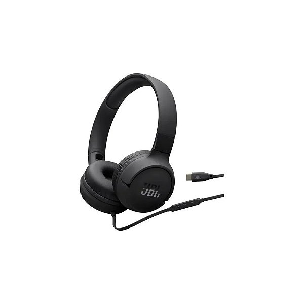Fone de Ouvido JBL Tune 520C com Fio USB-C - Preto