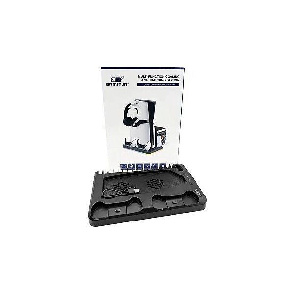 Base de Carregamento Gaminja P58 Multifuncional para Playstation 5 - Preto