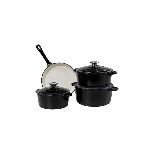 Kit de Panelas Maryland MRCIE403 - Preto - 4 Peças