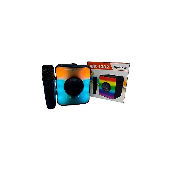 Caixa de Som JBK 1302 FM Microfone USB Micro SD Bluetooth