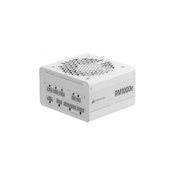Fonte 1000W Corsair RM1000E 80+ Platinum Full-Mod ATX3.1 PCI 5.1 CP-9020294-NA Branca Baixo Ruído
