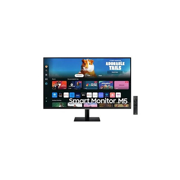 Monitor Samsung Smart M5 M50D LS32DM500ENXGO 32" Full HD (1920 x 1080), 60 Hz, 4 ms, 2x HDMI 1.4, 2x USB, s.O. Tizen, Bluetooth 5.2, Caixa de Som 10W, Preto