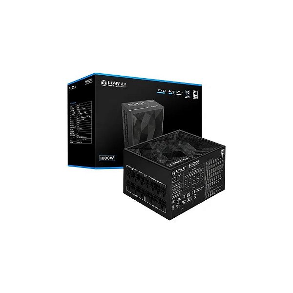 Fonte 1000W Lian Li SX1000P 80+ Platina F-Mod BLK Preta