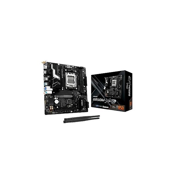Placa Mãe AM5 Asrock B850M-X Wifi R2.0 DDR5/HDMI/DP