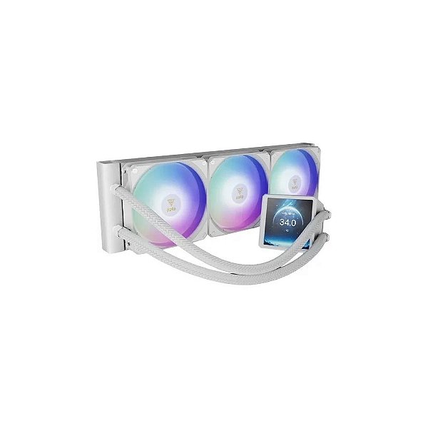 Cooler Water Gamdias Aura GL360 LCD Ips 4" Argb G* 360MM Branco