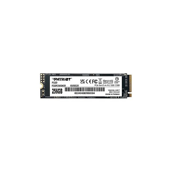 SSD M.2 256GB Patriot P320 2280 Nvme 2200/1200MB P320P256GM28 GEN3X4