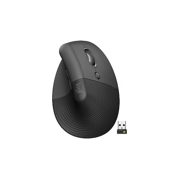 Mouse Logitech Lift Vertical Ergonômico Grafite 910-006466 Destro