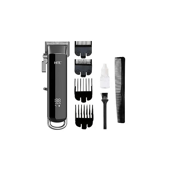 Cortador de Cabelo HTC AT-768 Recarregável Preto/Cinza